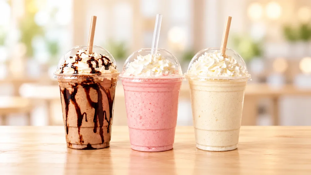 Ice cream shakes at a Cuban pizzeria